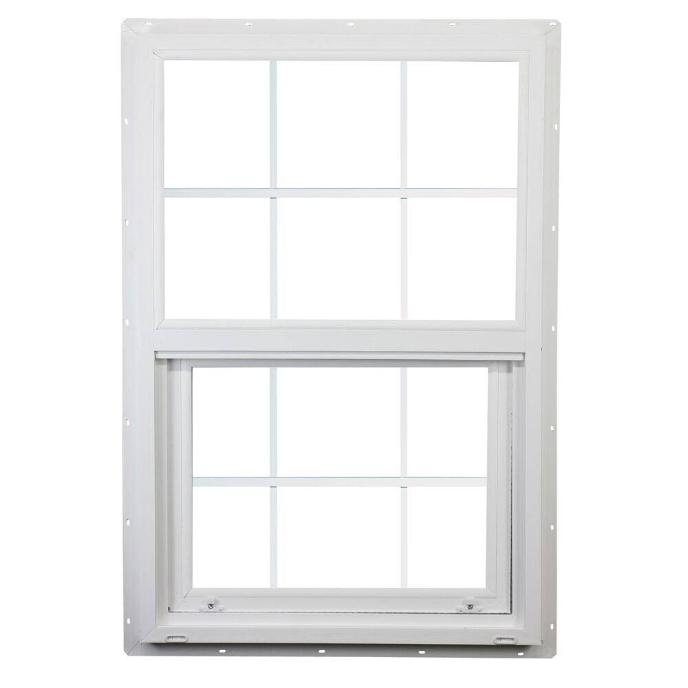 Gem 35.5 in. x 35.5 in. 400 Series Single Hung Vinyl Window White HPSC Contour 5/8 Gbg with