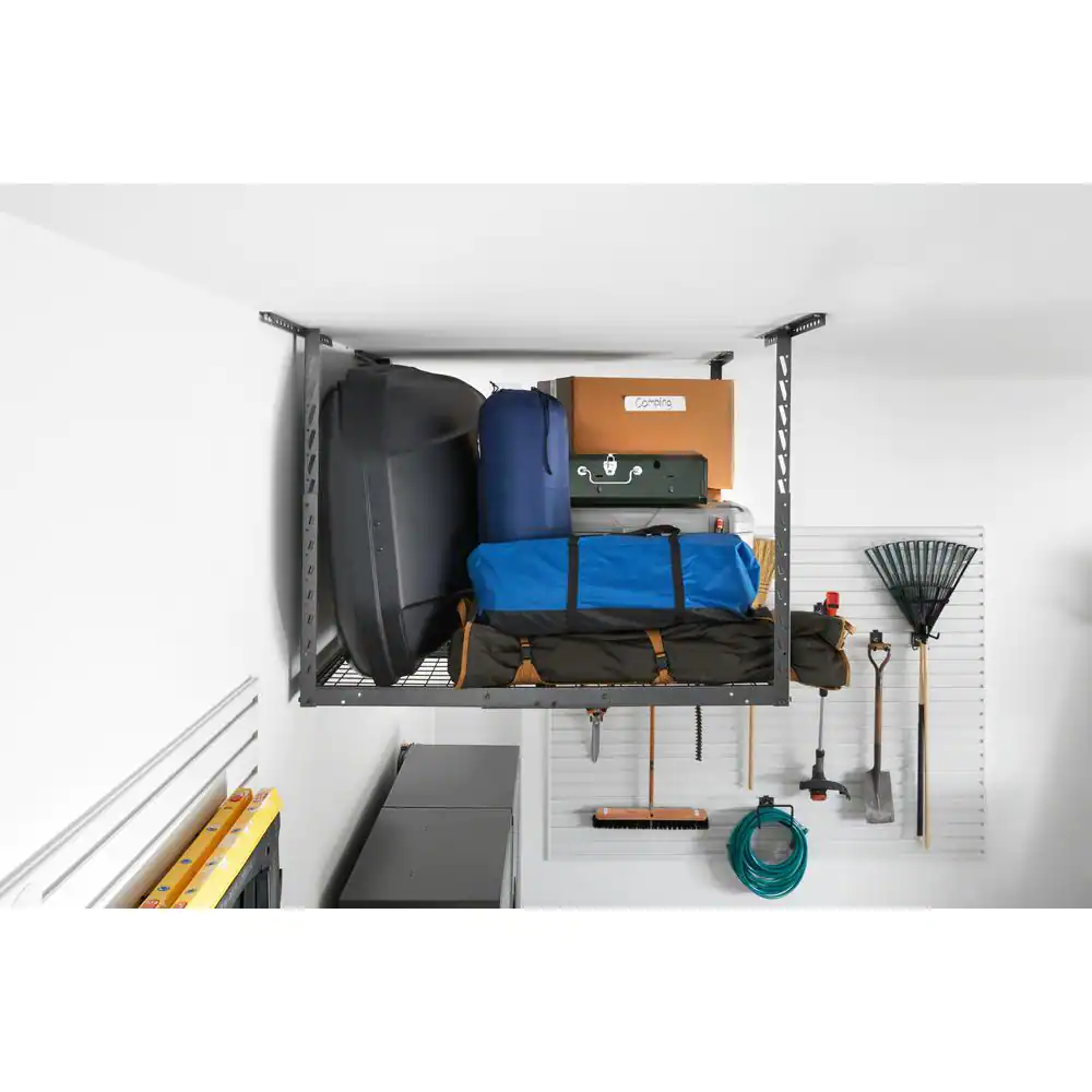 GearLoft Hammered Granite Adjustable Height Overhead Garage Storage Rack (48 in W x 48 in