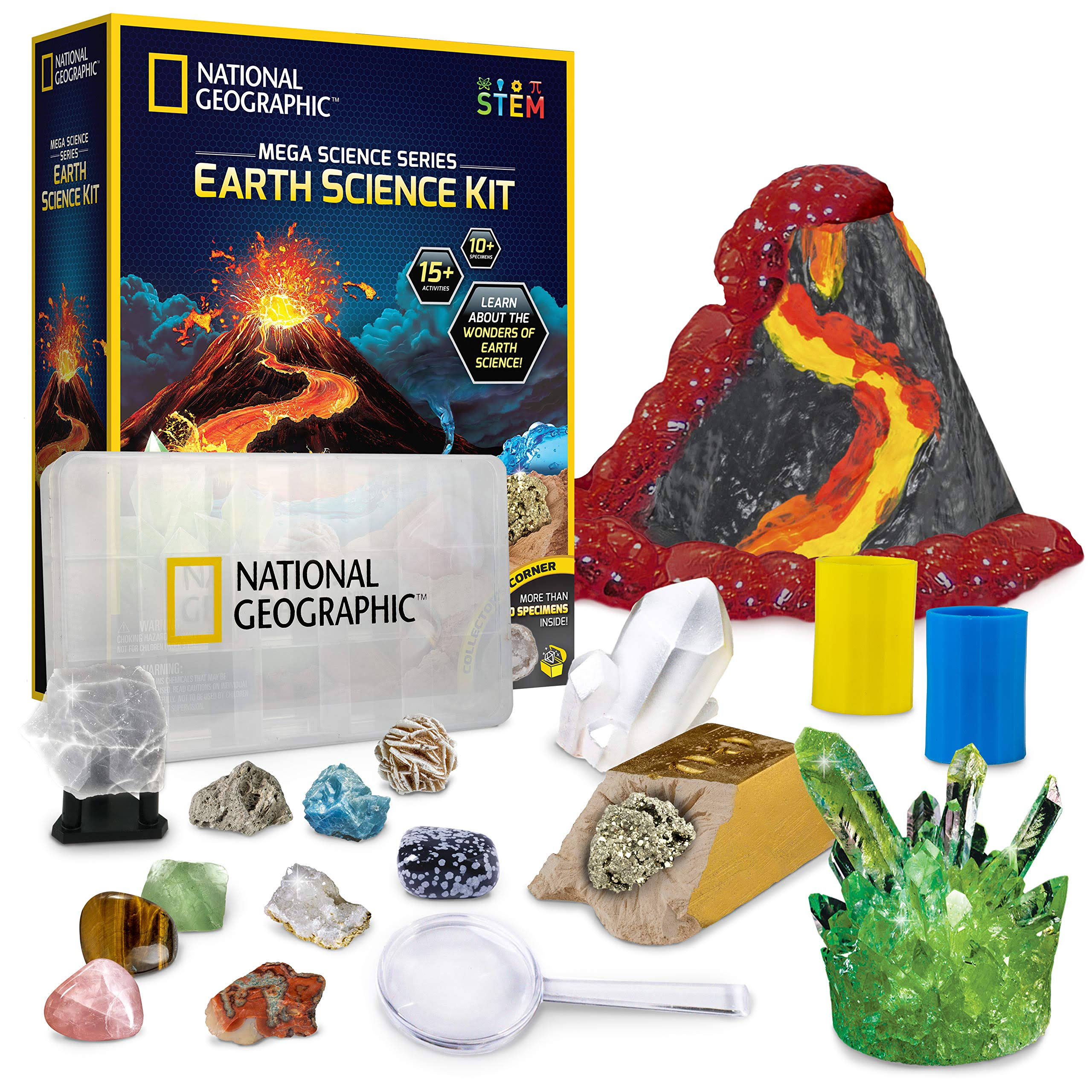 Geographic Earth Science Kit Mega Science Lab with Over 15 Scientific Experiments and Activities Teaches The
