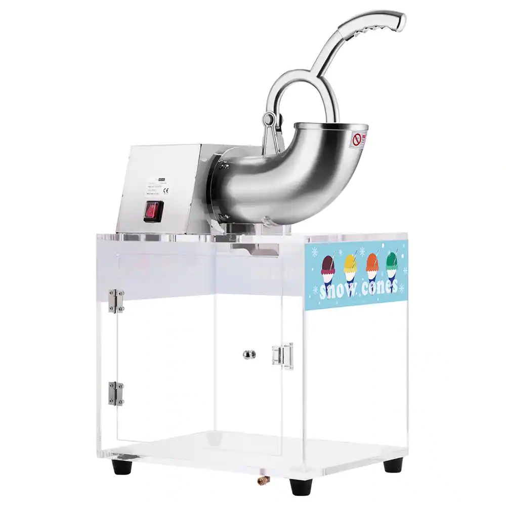 140 oz. 440lbs/hr. Dual Blades Stainless Steel Snow Cone Machine with Acrylic