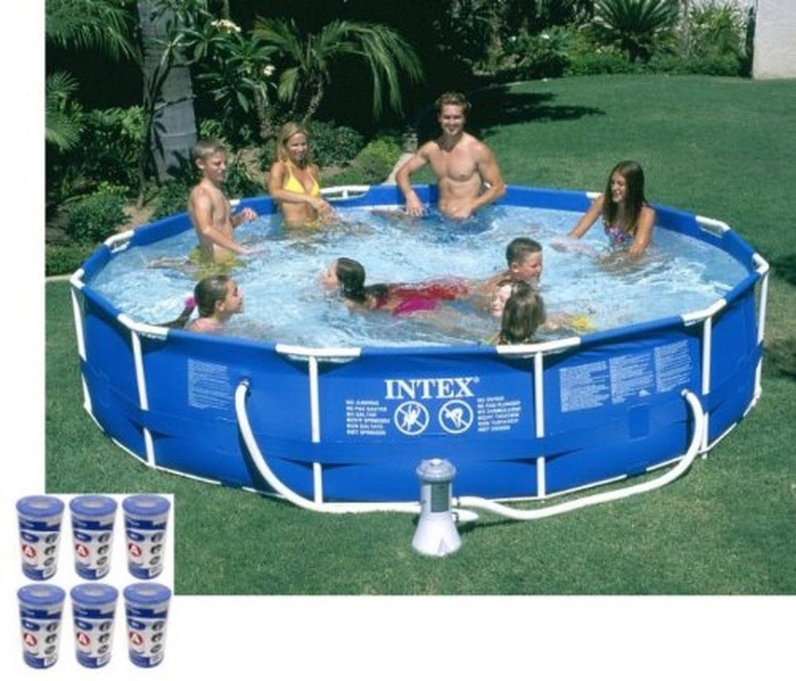 12 x 30x22 Metal Frame Set Swimming Pool with 530 GPH Pump u0026 Filters
